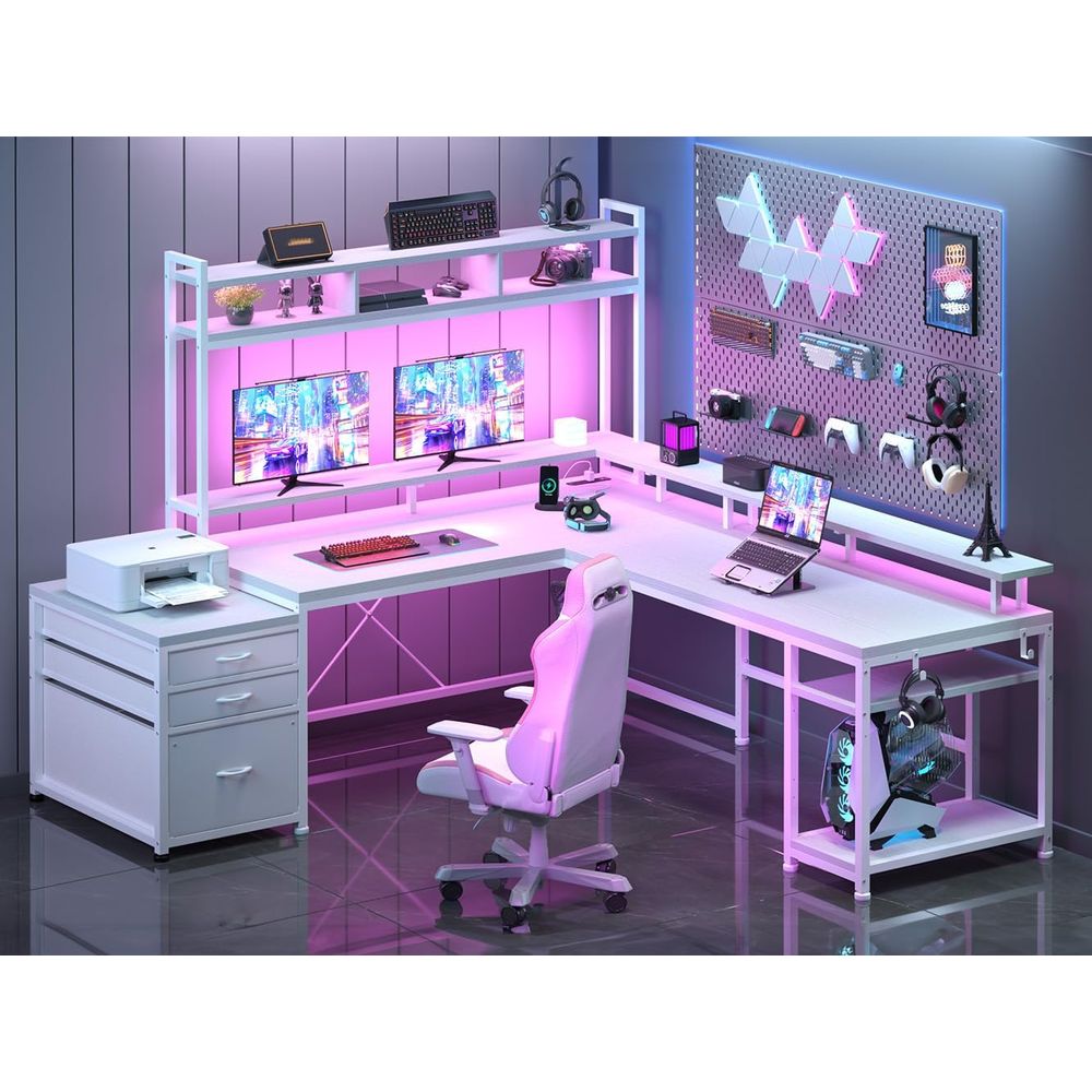 Desk Setup L Shaped - Biurko w kształcie litery L o