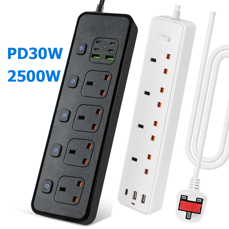 Power Strip Flat - Listwa zasilająca Gniazdo elektryczne UK MY