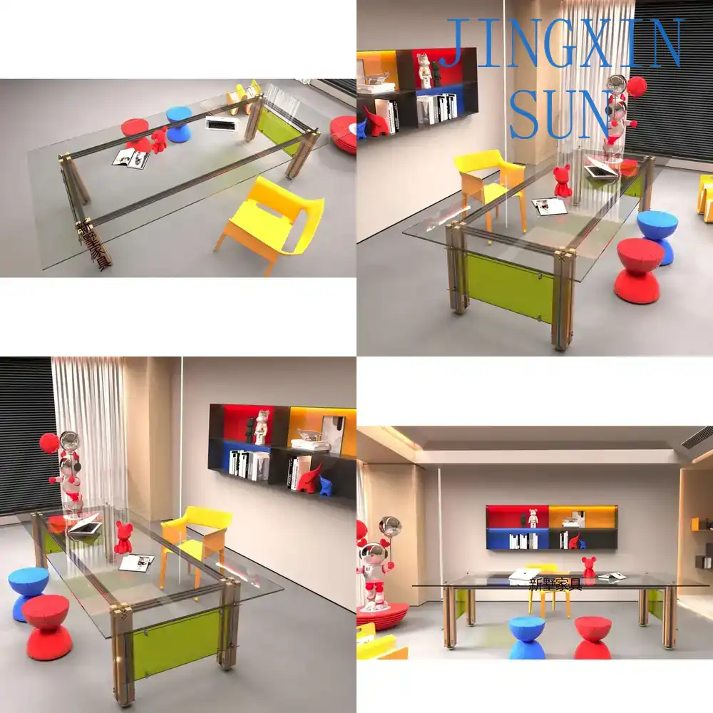 Desk Setup Workspace - Minimalistyczny system biurowy z aluminiową ramą