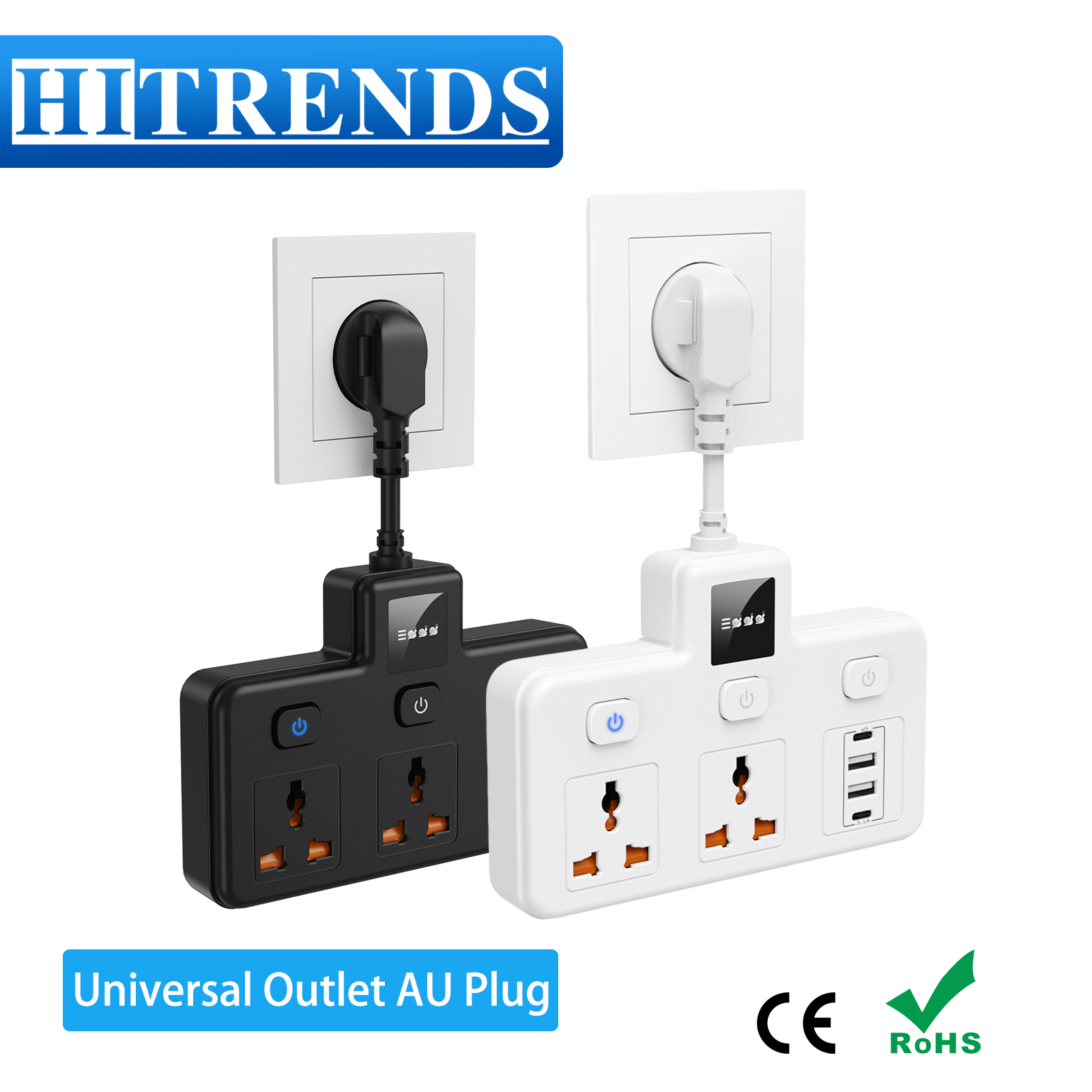 Power Strip Flat - Wtyczka AU Uniwersalna listwa zasilająca z