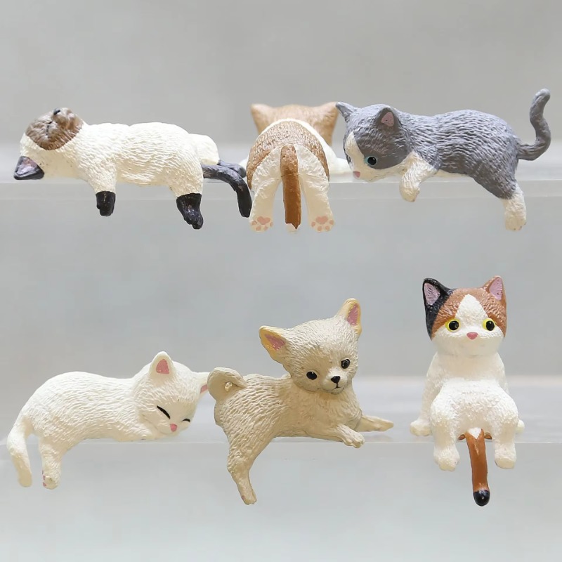 Desk Setup Nature - 1Pc Cute Cartoon Cat PVC Home
