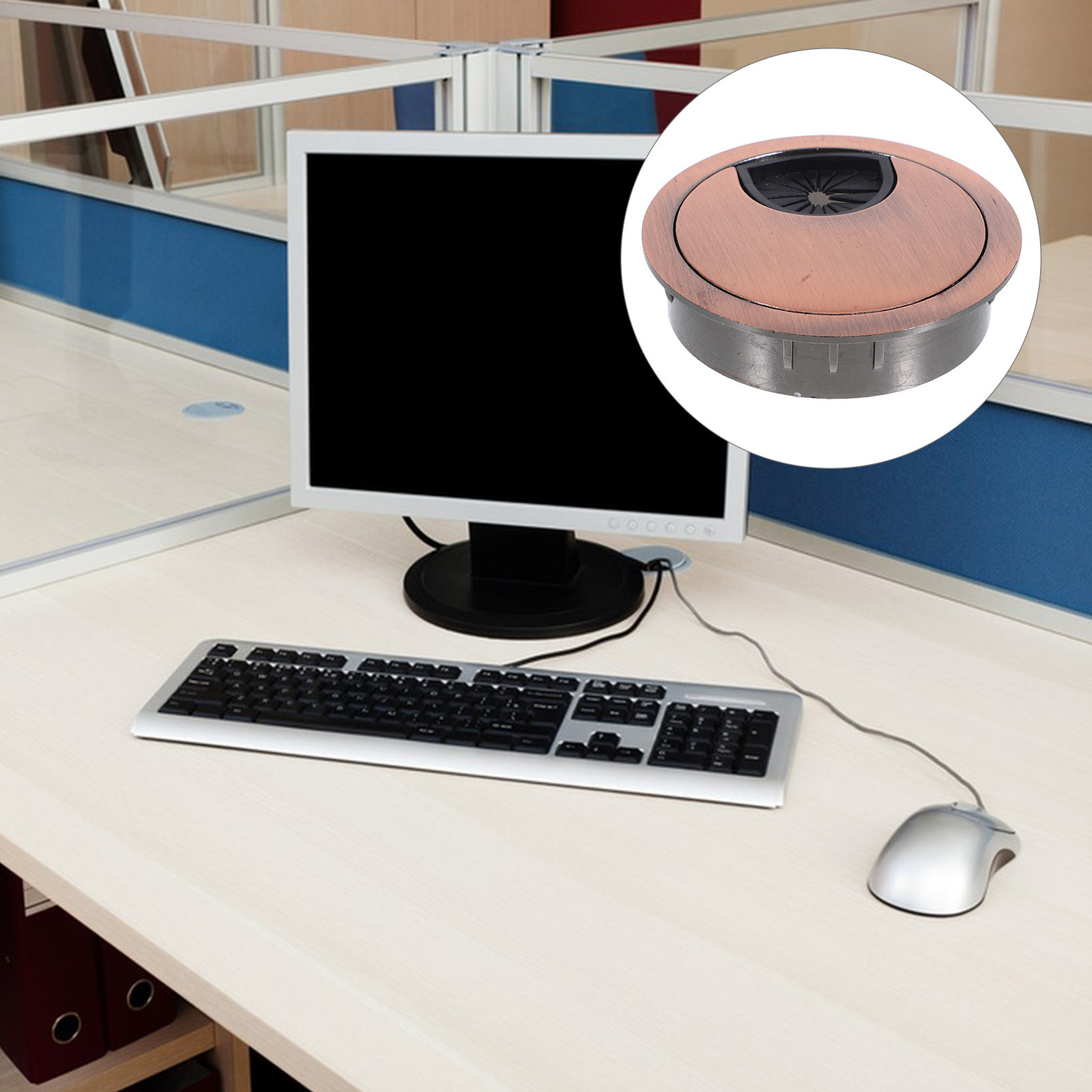 Desk Setup Workspace - Okrągła zaślepka otworu na kabel do