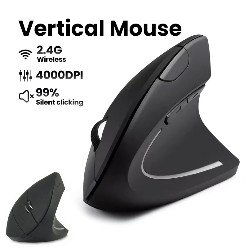 Desk Setup Ergonomics - Ergonomiczna Bezprzewodowa Mysz 1600 DPI z
