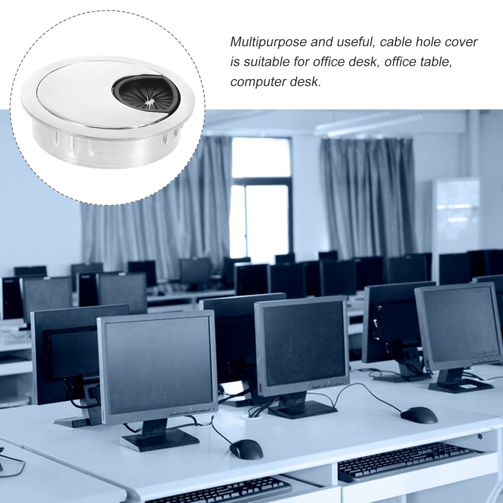 Desk Setup Workspace - Okrągła osłona otworu na kable do