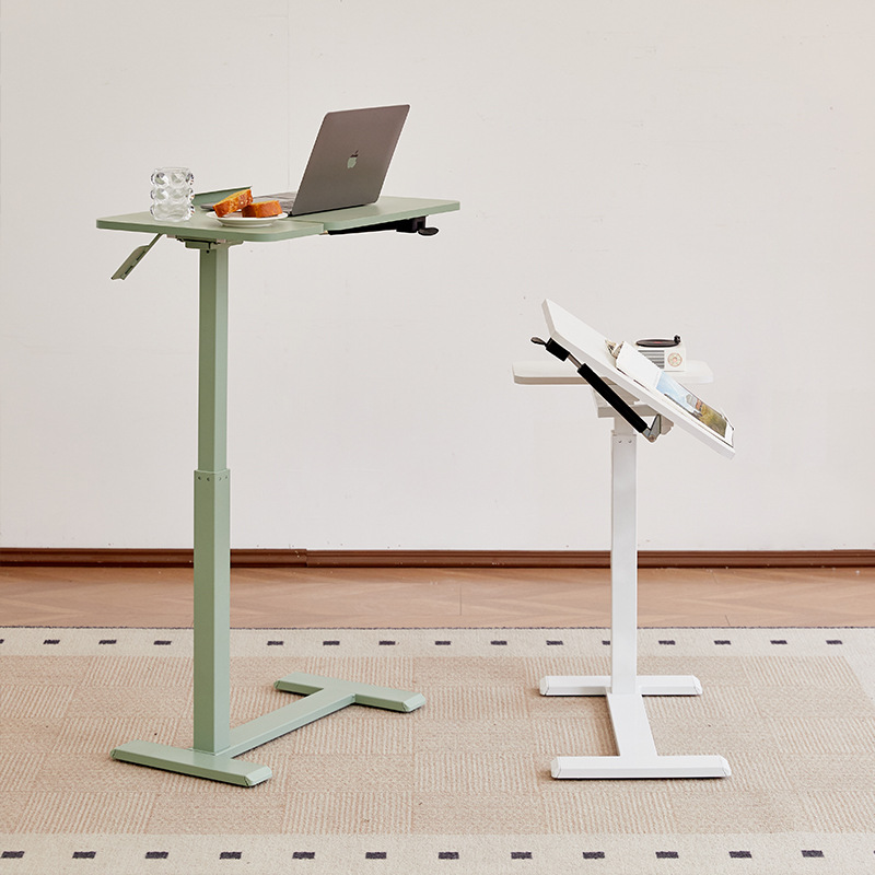 L Shaped Desk Setup - Regulowany stolik boczny z regulacją wysokości,