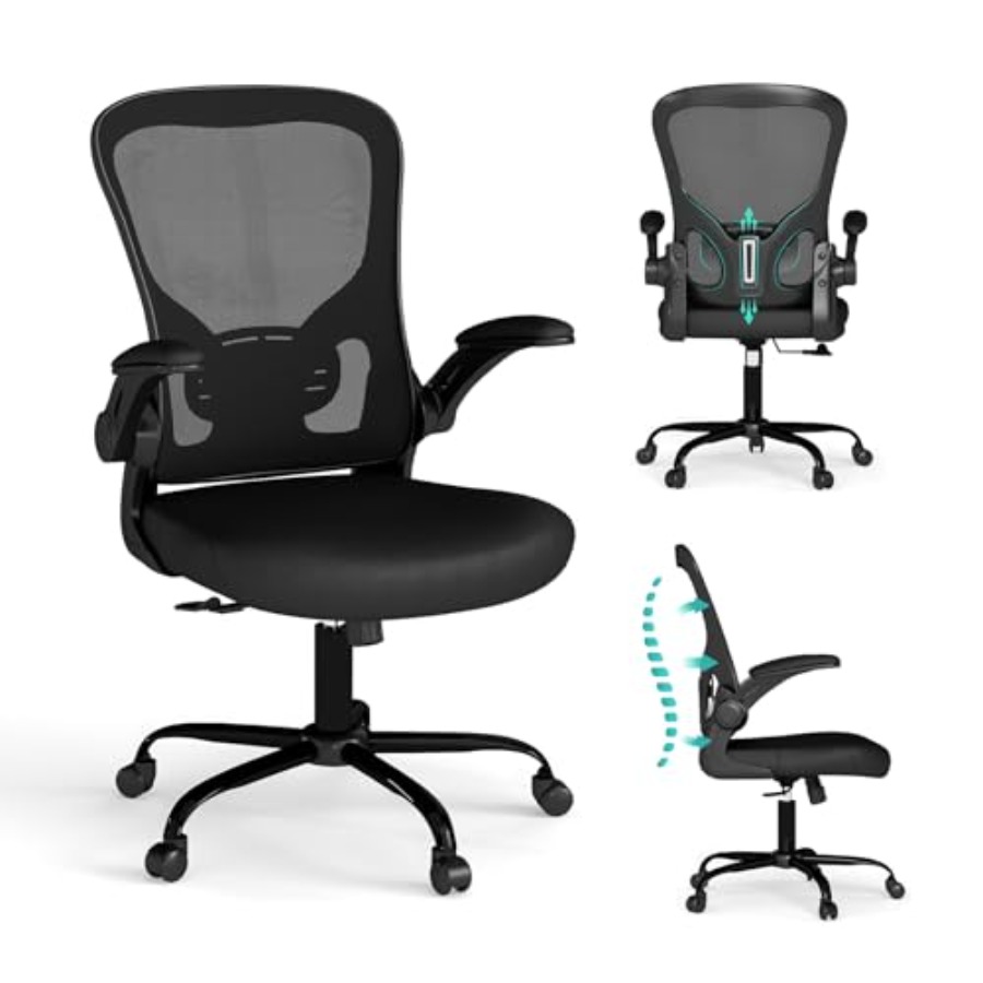 Desk Setup Ergonomics - Krzesło biurowe z siatkową oparciem, ergonomiczne