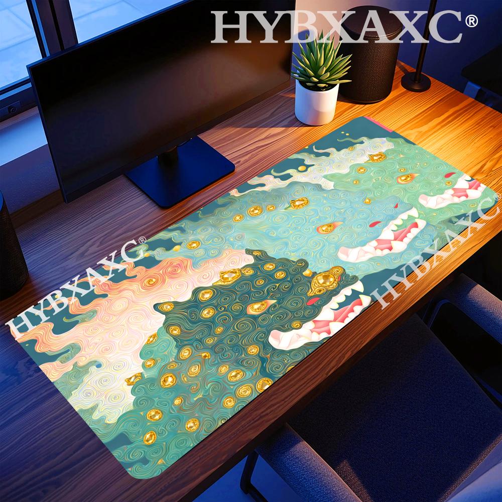Desk Setup Workspace - HYBXAXC Mythic Dragon Desk Mat Gaming