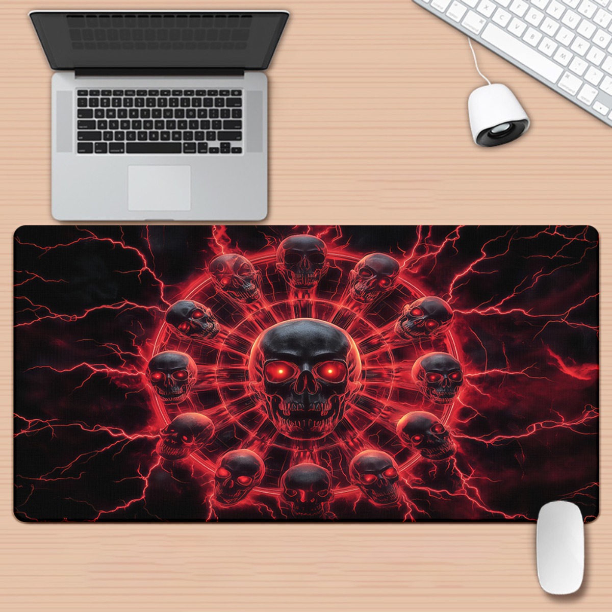 Desk Setup Red - Podkładka na biurko do gier z