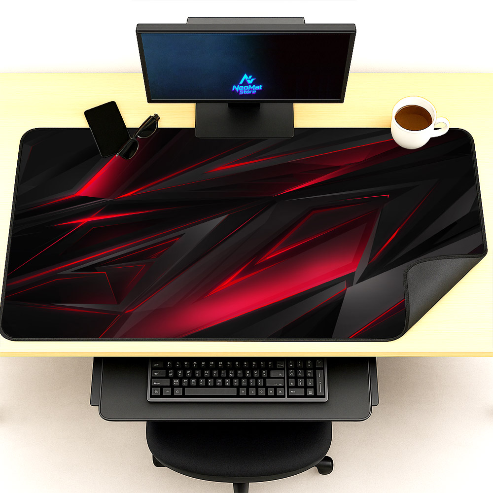 Desk Setup Red - Podkładka pod mysz XXXL Dekoracja dla