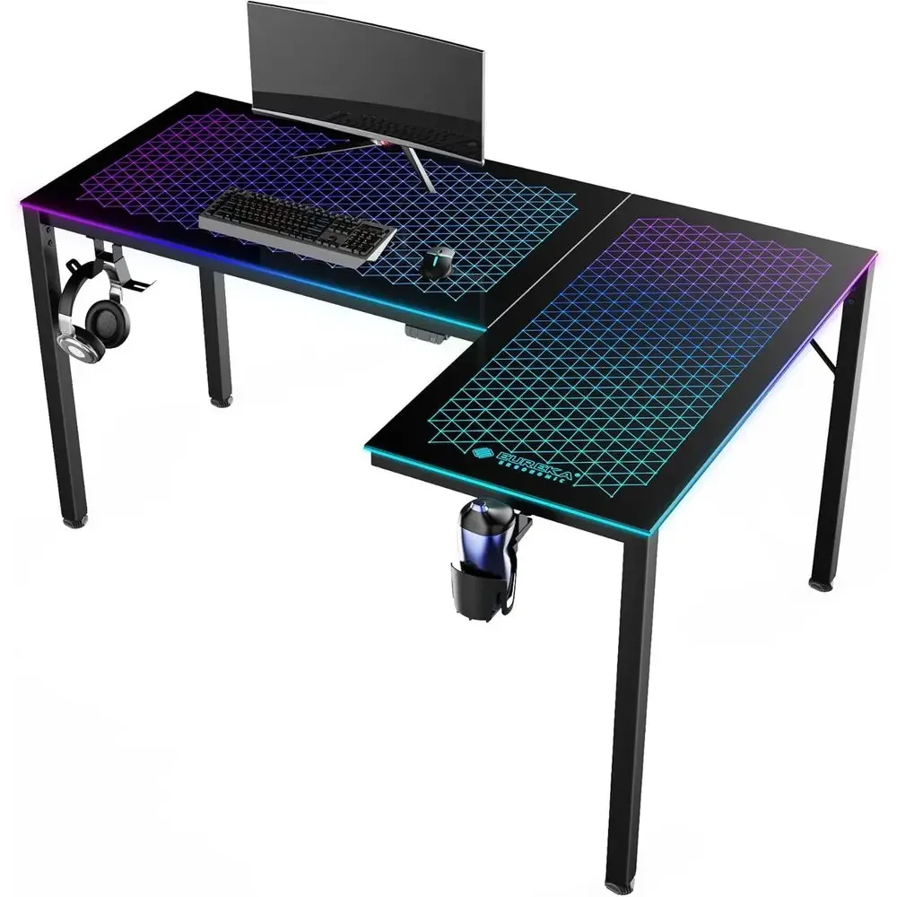 Desk Setup L Shaped - Biurko gamingowe w kształcie litery L,