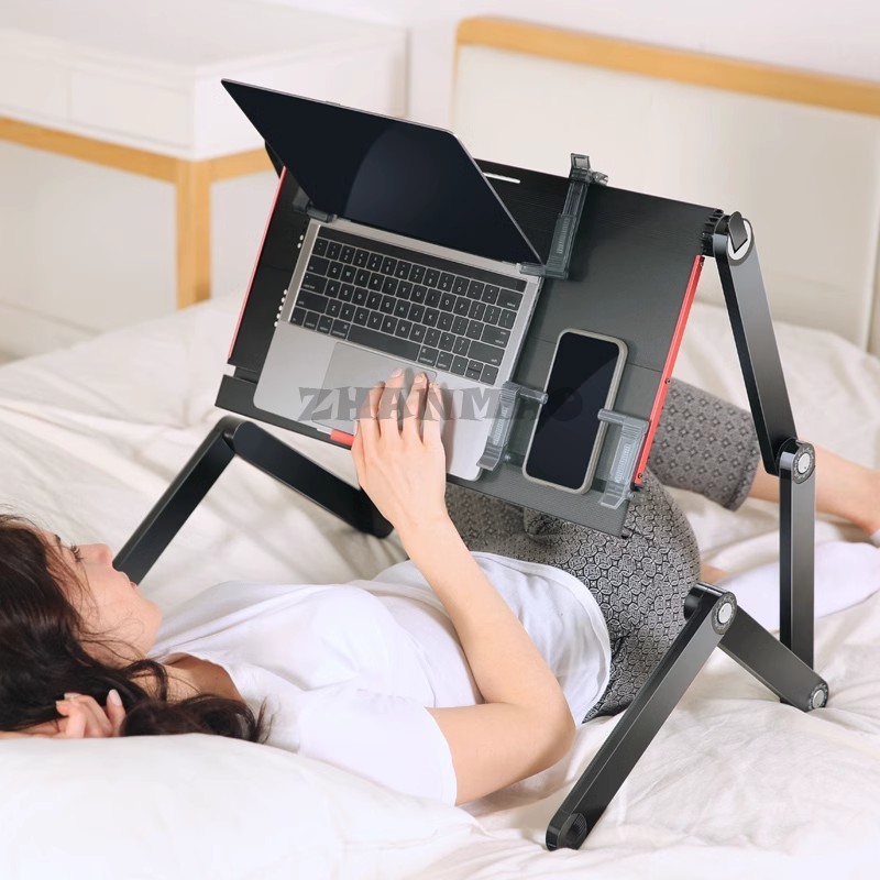 Desk Setup For Laptop - Leżący płaski na łóżku, biurko na