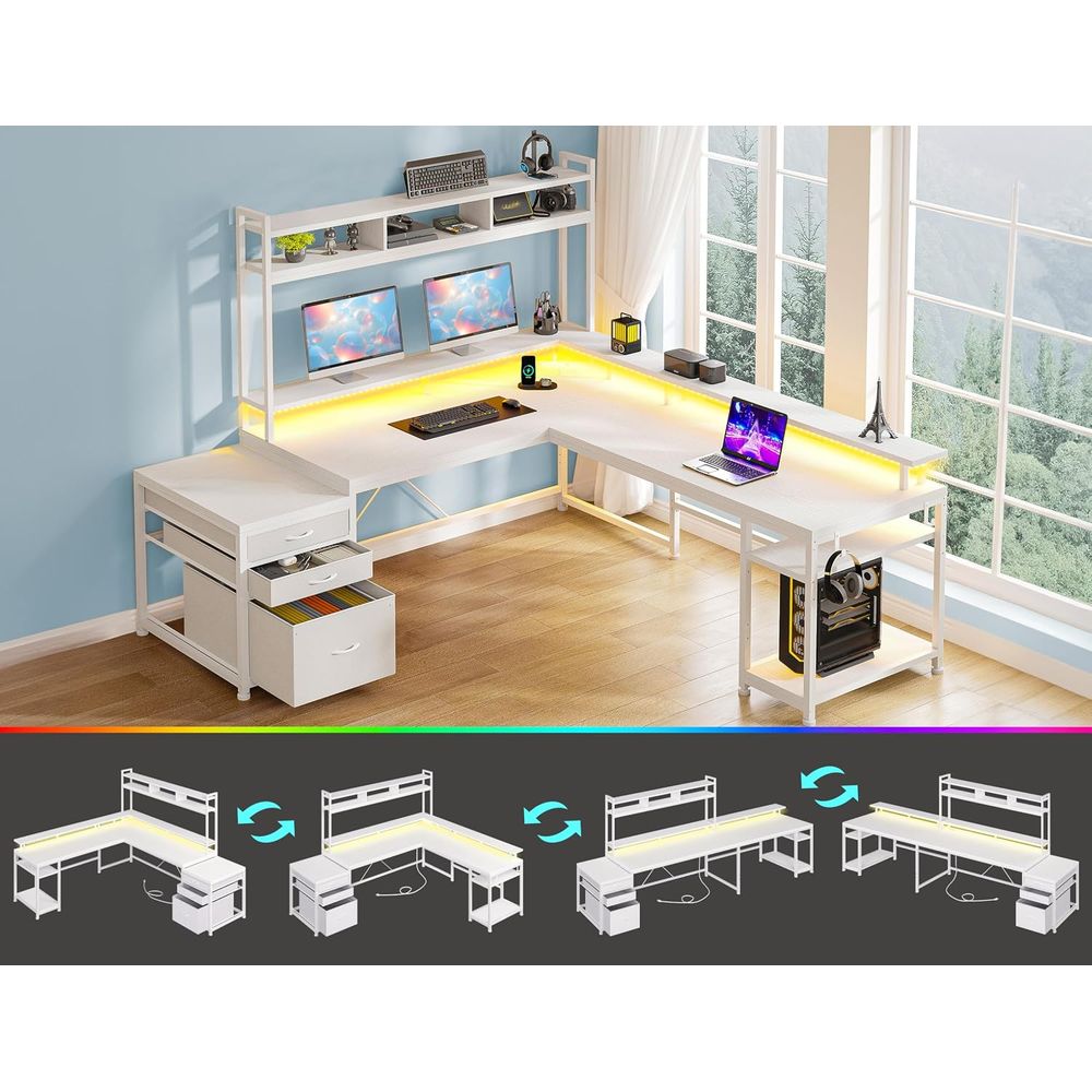 Biurko w kształcie litery L o  – Desk Setup L Shaped recenzja i cena