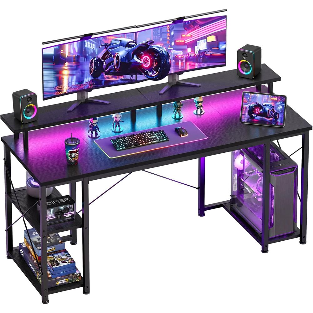 Biurko gamingowe z 55 diodami  – Desk Setup L Shaped recenzja i cena