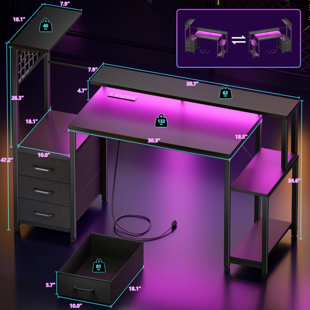 Biurko gamingowe 48 cali z moż – L Shaped Desk Setup recenzja i cena