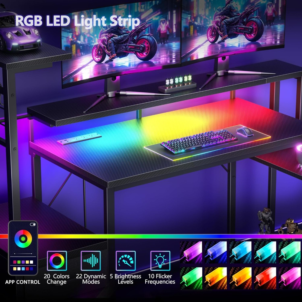 Biurko gamingowe 48 cali z moż – L Shaped Desk Setup recenzja i cena