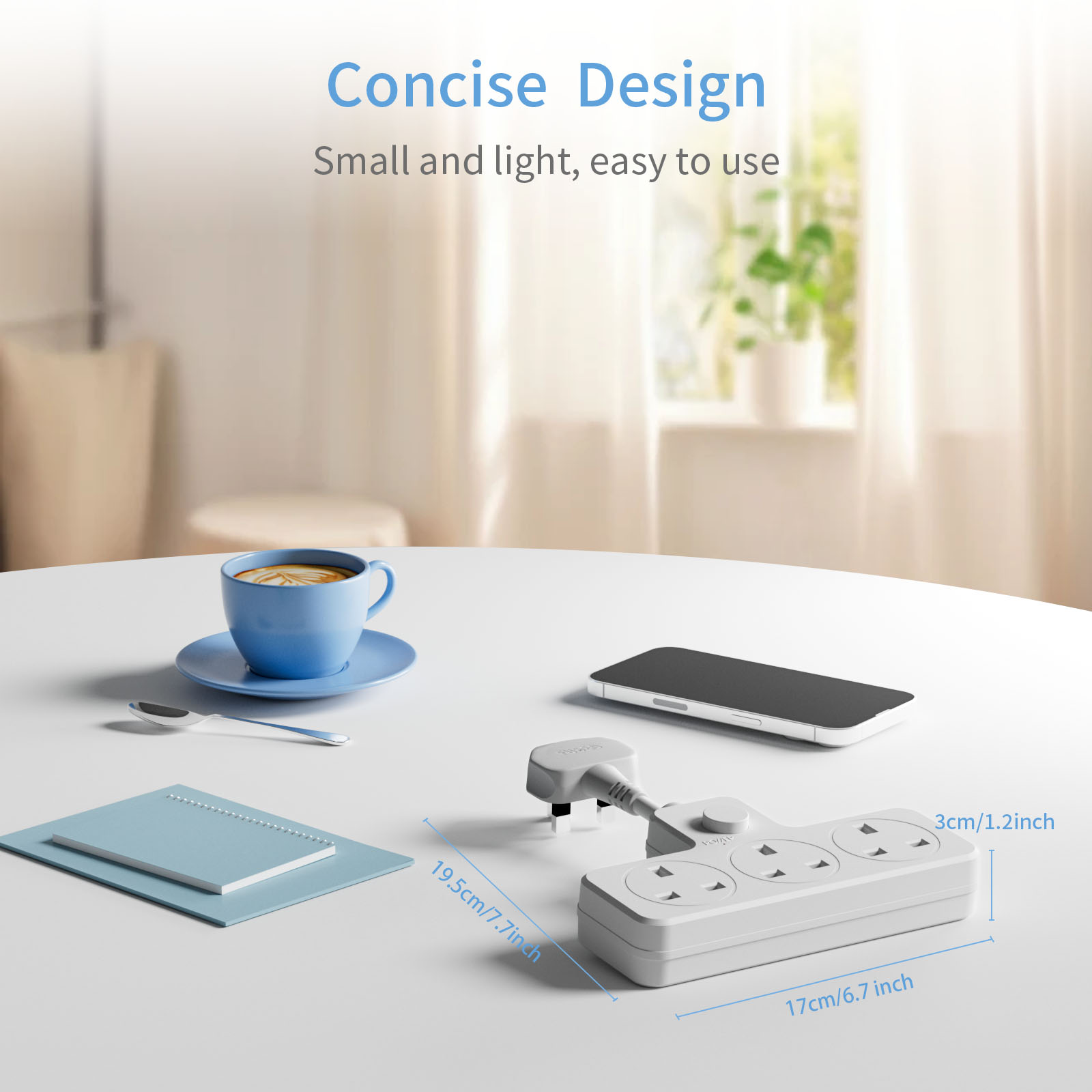 UK Power Plug Wall Outlet 13A  – Power Strip Flat recenzja i cena