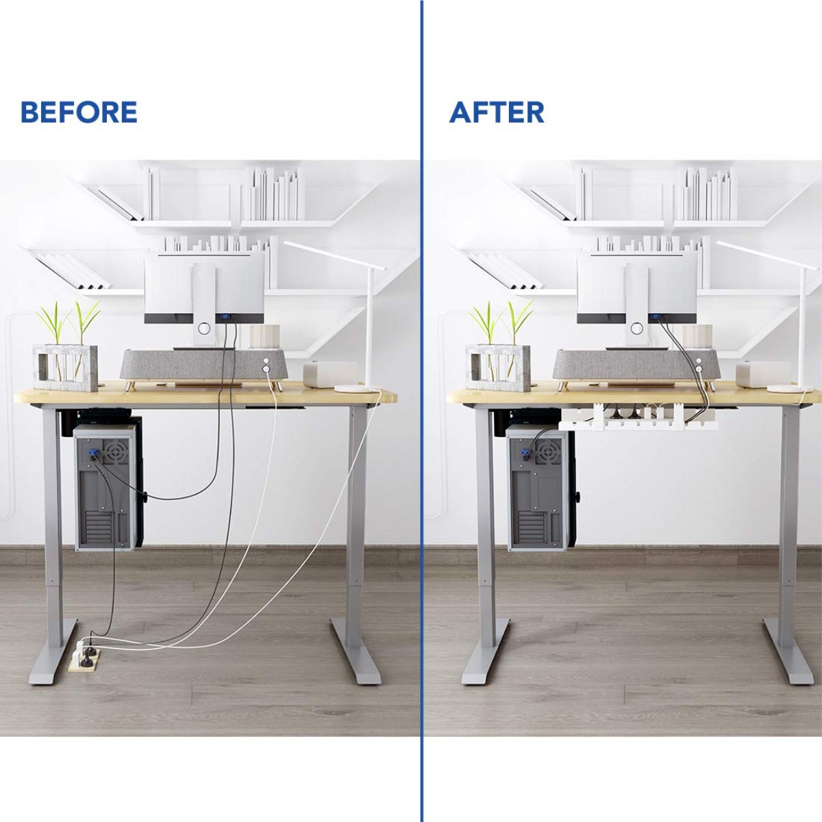 Organizer na kable pod biurko, – Desk Setup Workspace recenzja i cena