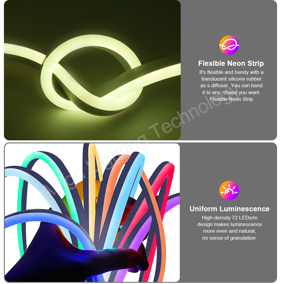 Taśma LED Neon RGB 220V z wtyc – Power Strip Flat recenzja i cena