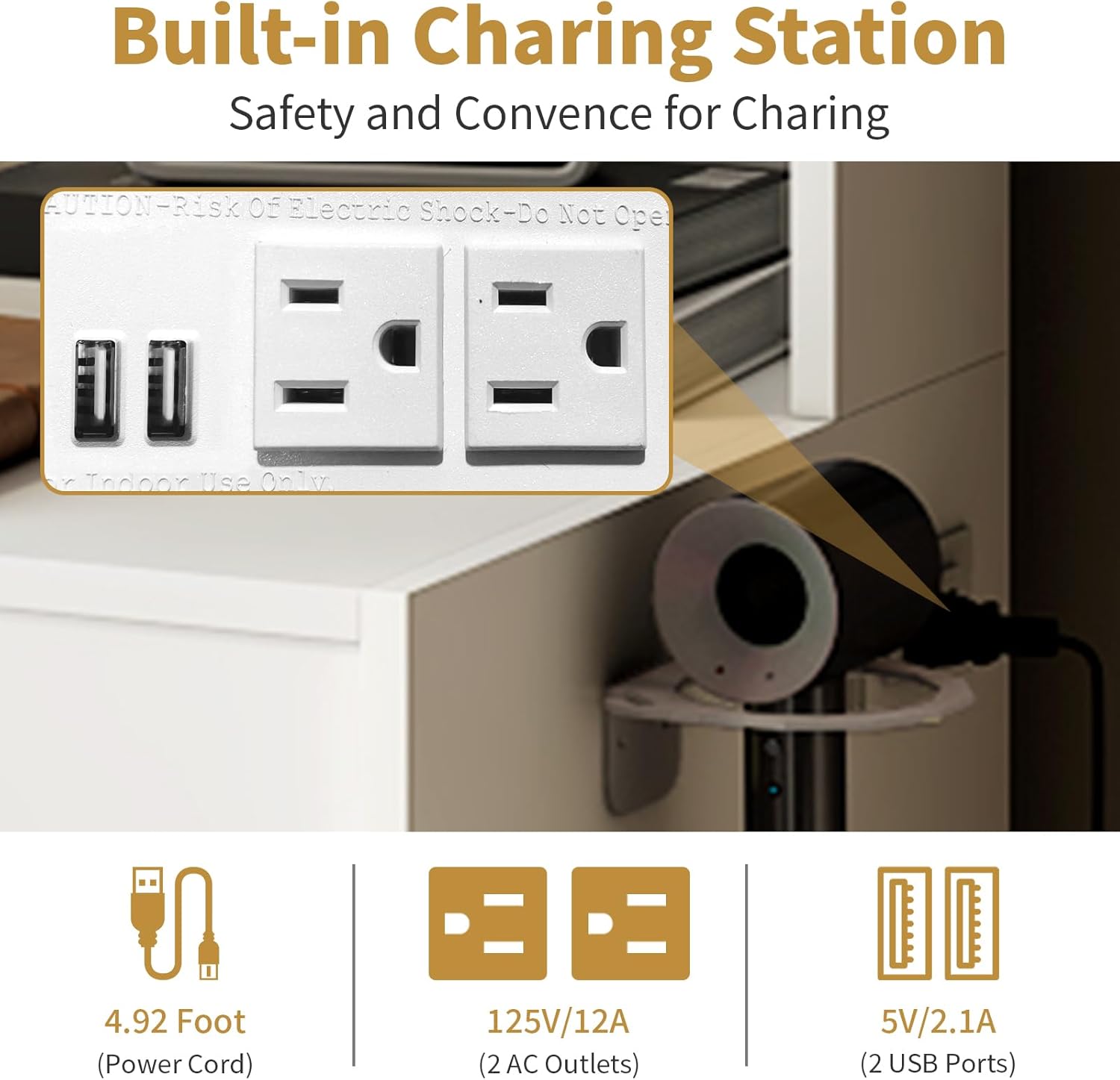 Toaletka 3 w 1 z składanym pan – Desk Setup Charging Station recenzja i cena