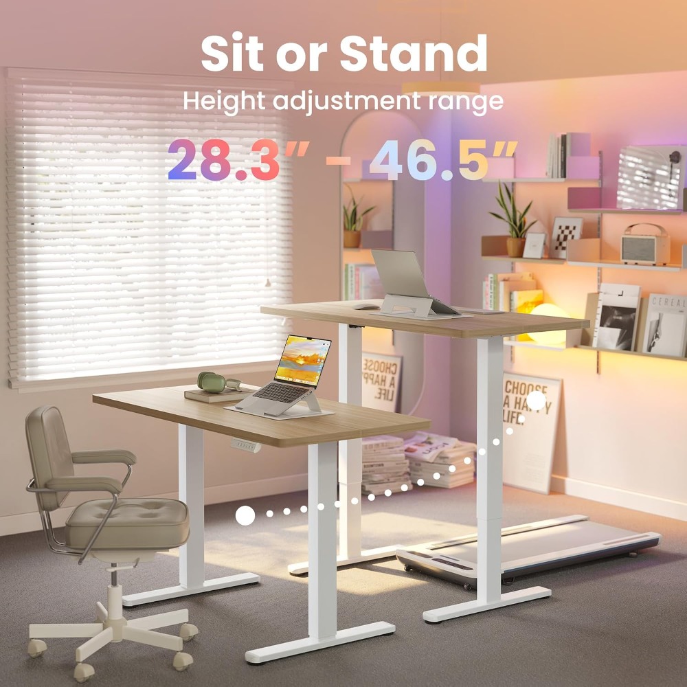 Małe elektryczne biurko stojąc – Desk Setup L Shaped recenzja i cena