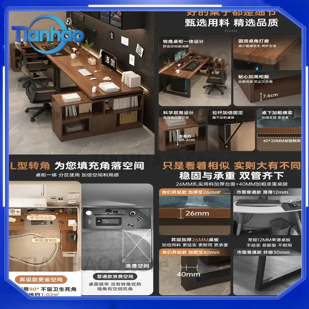 Biurko gamingowe w kształcie l – Desk Setup L Shaped recenzja i cena