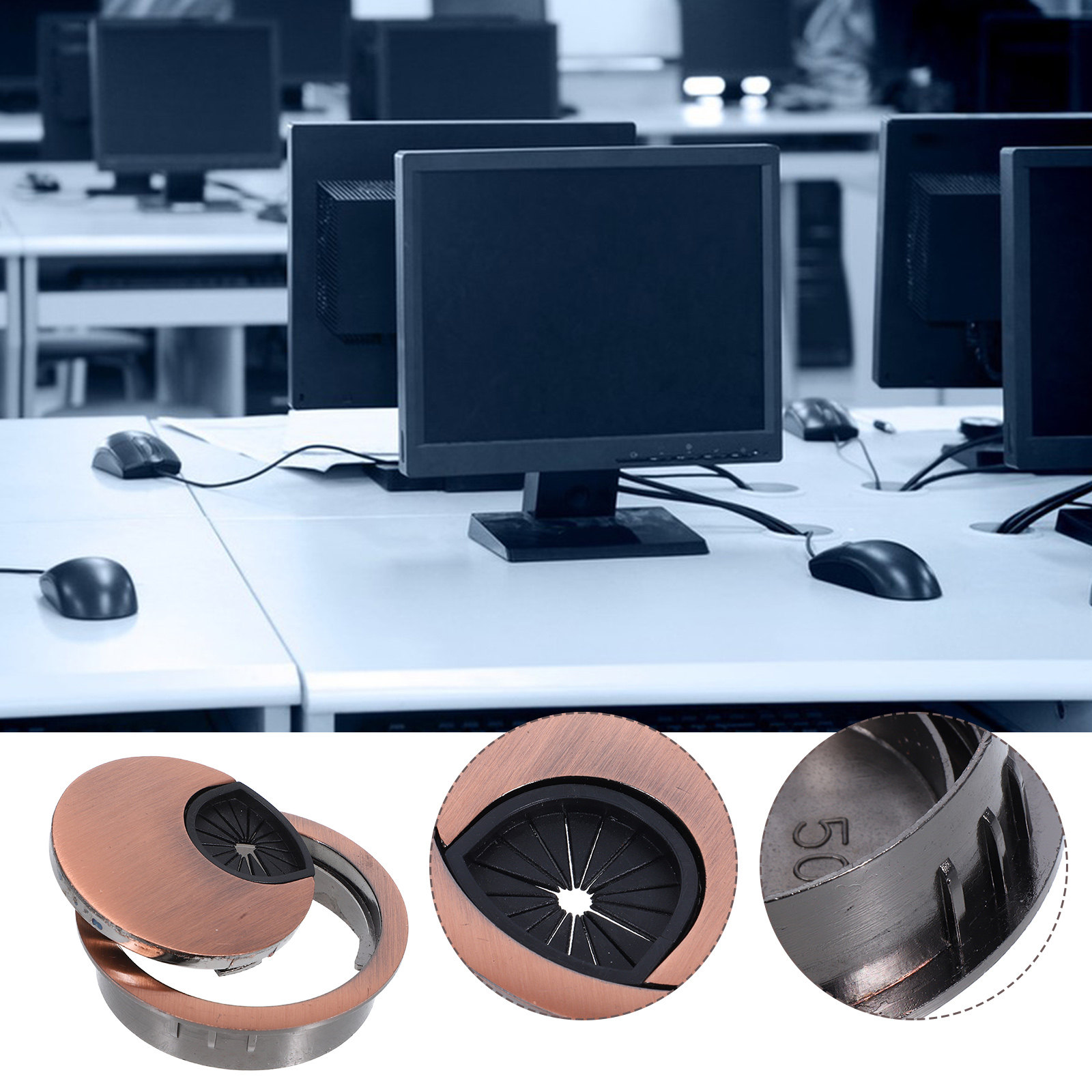 Okrągła zaślepka otworu na kab – Desk Setup Workspace recenzja i cena
