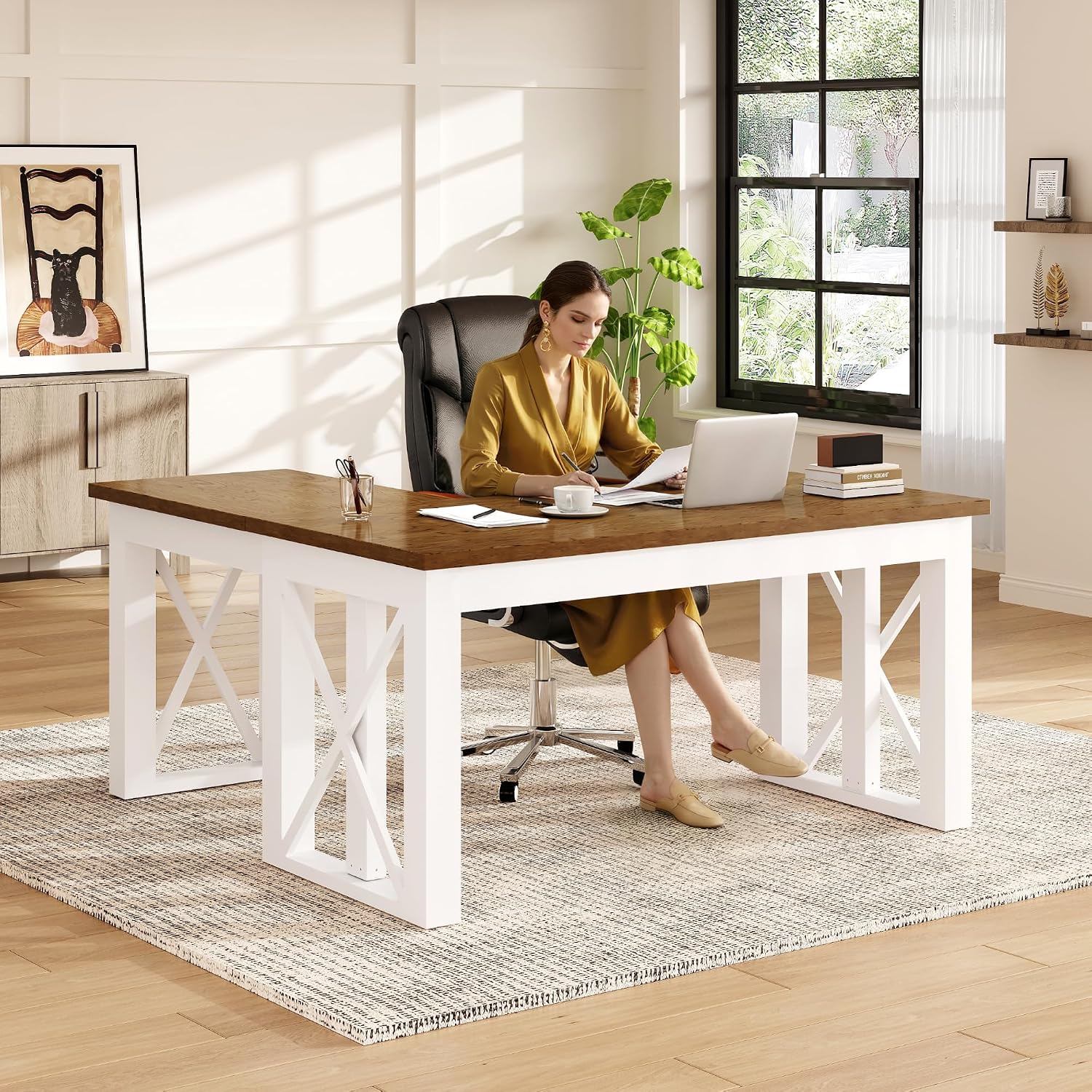 Biurko stojące w kształcie lit – Desk Setup L Shaped recenzja i cena