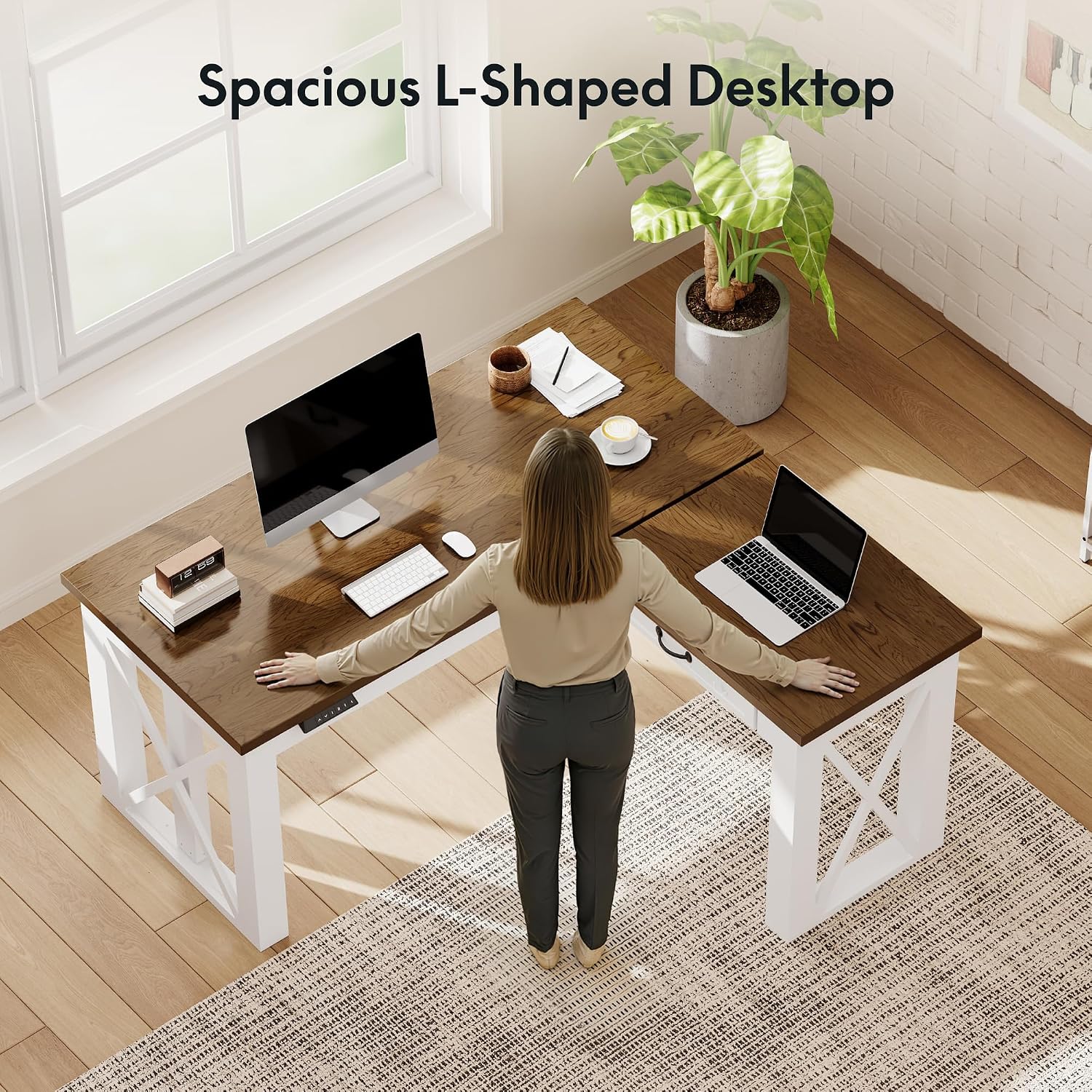 Biurko stojące w kształcie lit – Desk Setup L Shaped recenzja i cena