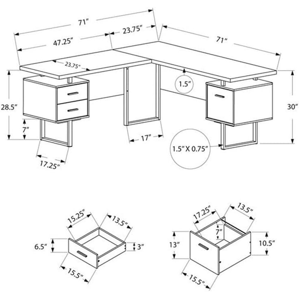 Biurko komputerowe w kształcie – Desk Setup L Shaped recenzja i cena