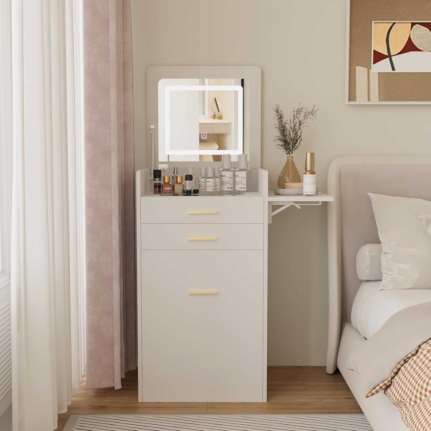 Mała toaletka ze stołkiem 3 w  – Desk Setup In Small Bedroom recenzja i cena