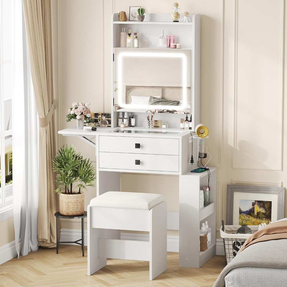 Mała toaletka z 3 regulowanymi – Desk Setup In Small Bedroom recenzja i cena