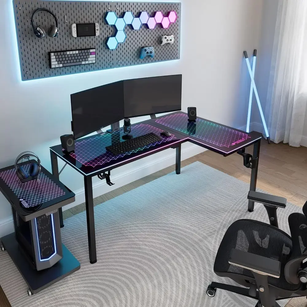 Biurko gamingowe w kształcie l – Desk Setup L Shaped recenzja i cena