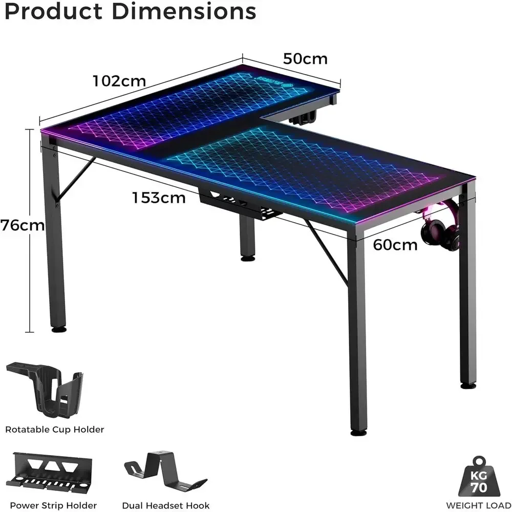 Biurko gamingowe w kształcie l – Desk Setup L Shaped recenzja i cena