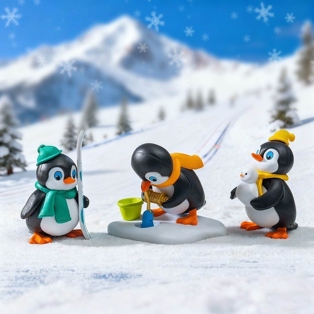 Miniaturowy pingwin na nartach – Desk Setup Nature recenzja i cena