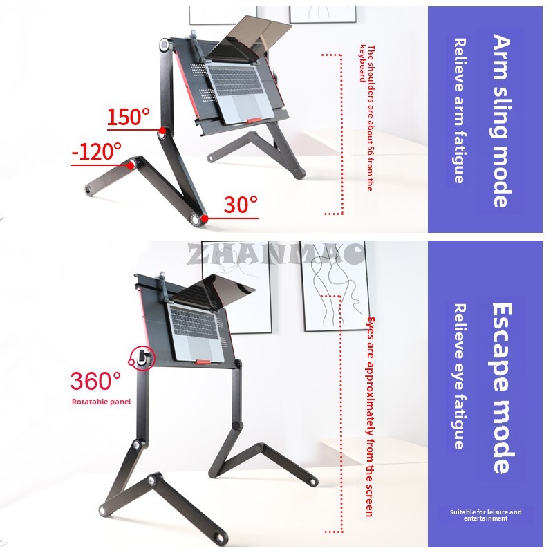 Leżący płaski na łóżku, biurko – Desk Setup For Laptop recenzja i cena